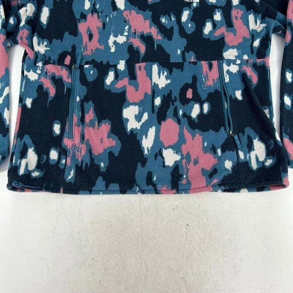 The North Face TKA Glacier Pullover Size L Mallard Blue Abstract Print Sweater - Picture 7 of 12